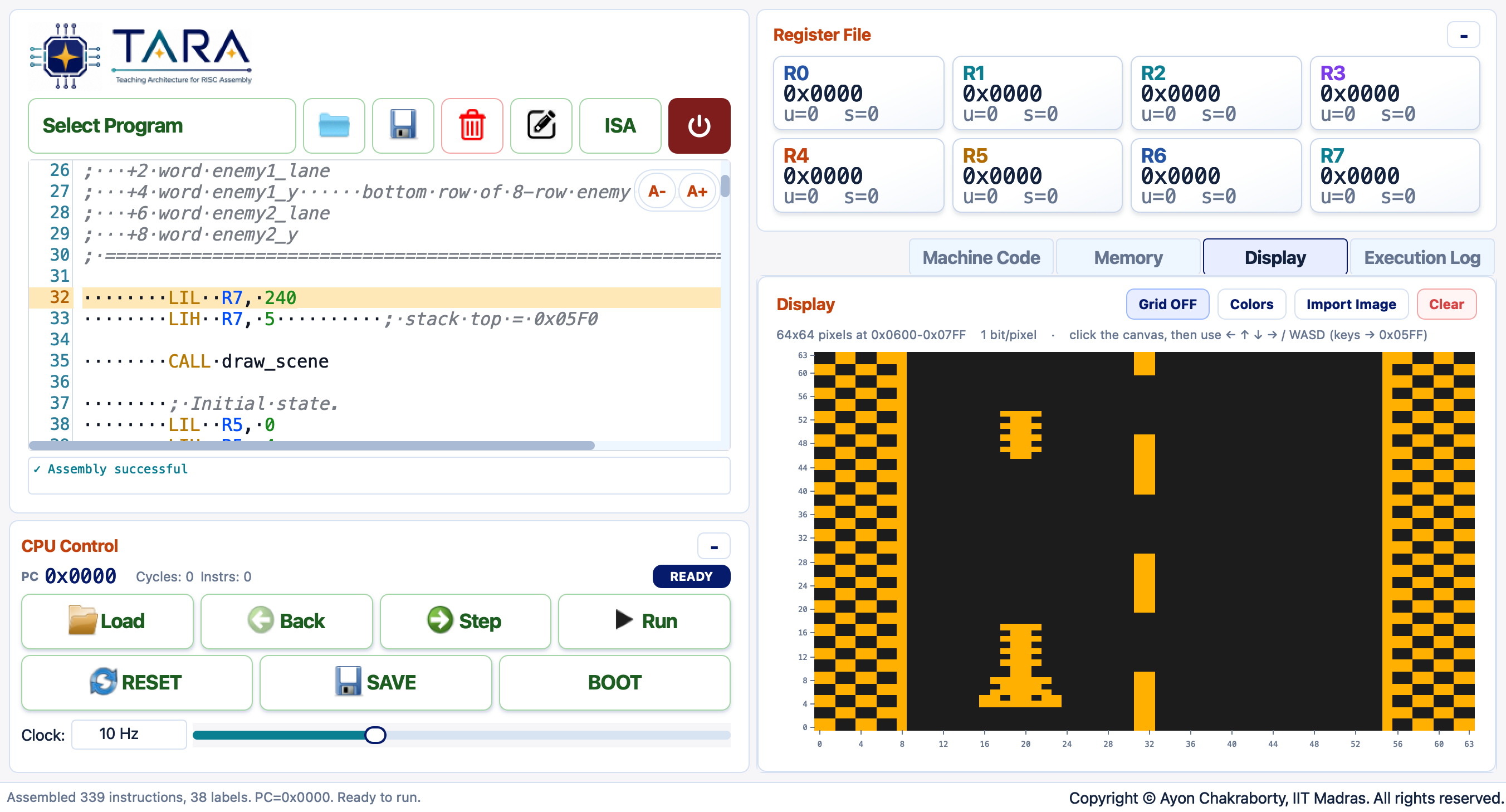 Racing — top-down two-lane road with scrolling opponent cars